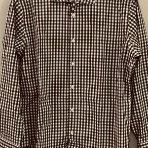 Egara Black and White Plaid Button Down Shirt